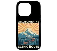 All Aboard the Scenic Route Train Retro Railroad Case for iPhone 15 Pro