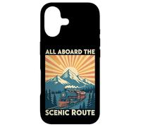 All Aboard the Scenic Route Train Retro Railroad Case for iPhone 17