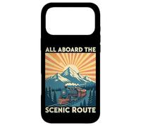 All Aboard the Scenic Route Train Retro Railroad Case for iPhone 17 Pro Max