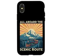 All Aboard the Scenic Route Train Retro Railroad Case for iPhone X/XS