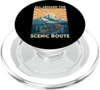 All Aboard the Scenic Route Train Retro Railroad PopSockets PopGrip for MagSafe