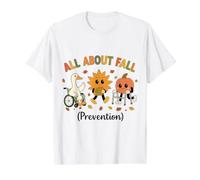 All About Fall Prevention Halloween Physical Therapy PT OT Value Graphic T-Shirt, Men, White, L