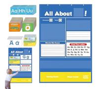 All About Letters Pocket Chart, Letter Recognition Early Years, Learn The Alphabet Poster, For Learning Alphabet, Chants, Words - Preschool Kindergarten Homeschool Must Haves, 59x40cm