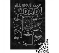 All About My Dad Jigsaw Puzzle for Adults, 1000 Pieces, 52x38cm/1000pcs, Quiet Home Activity, Relaxing Indoor Time And Time at Home