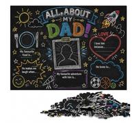 All About My Dad Wooden Jigsaw Puzzle 1000 Pieces, Hobby Gift | Adult Puzzle - group puzzle activity with home hobby for puzzle fans.