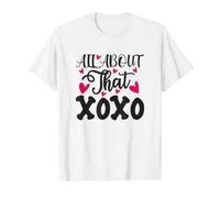 All About that XOXO Love Valentine's Day Heart Romance Value Graphic T-Shirt, Men, White, S