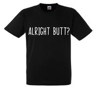 All About The Print Alright Butt Welsh Saying Gavin and Stacey Nessa Wales Welsh Funny Novelty Premium T Shirt Present Gift Y613 Black