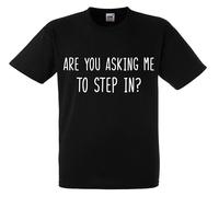All About The Print are You Asking ME to Step in? Christmas Xmas Gavin and Stacey Nessa Wales Welsh Funny Novelty Premium T Shirt Present Gift Y598 Black
