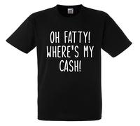 All About The Print Doris OH Fatty Wheres My Cash Gavin and Stacey Nessa Wales Welsh Funny Novelty Premium T Shirt Present Gift Y593 Black