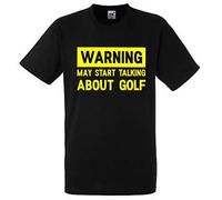 All About The Print Golf Funny Gift Premium T Shirt Warning Start Talking Present Sports top tee 4 (Adult Medium, Jet Black)