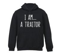 All About The Print I am a Traitor Traitors Hoodie faithful gift game adults party mens womens murder mystery outfit clothing Black