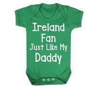 All About The Print IRELAND FAN DADDY FOOTBALL FAN WORLD CUP RUGBY SIX NATIONS Baby vest romper baby FUNNY novelty reveal new born vest romper baby shower GIRLS BOYS FATHERS DAY