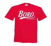 All About The Print Middlesbrough Boro Gift - one Life one Club Idea T-Shirt Present F23 (Adult XXL, Red)