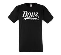 All About The Print Milton Keynes DONS m k dons Football Gift T-Shirt - one Life one Club Idea FC Present top F92 (Adult Medium, Jet Black)