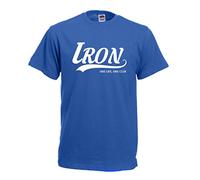 All About The Print Scunthorpe United Iron Football Gift T-Shirt - one Life one Club Idea FC Present top F85 (Adult Small, Blue)