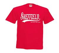 All About The Print Sheffield Football Gift - one Life one Club Idea T-Shirt Present top F43 (Adult Large, Red)