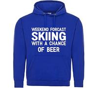 All About The Print skiing ski Mens premium Funny HOODIE JUMPER SWEATER top novelty gift present dad husband boy Blue