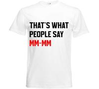All About The Print That's What People say MM MM Shake it Off Tshirt Fun Humour Womens Girls Present Gift Shirt Premium White