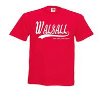 All About The Print Walsall Football Gift - one Life one Club Idea T-Shirt FC Present top F40 (Adult Large, Red)