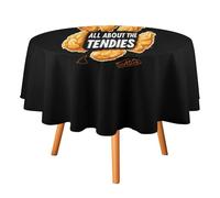 All About The Tendies Round Table Cloth Washable Tablecloth Dining Table Cover for Party Decor