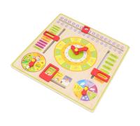 All About Today Board, Educational Clock Board Learning Material Montessori Toys Wooden Above 3 Years Clock for Learning for Child