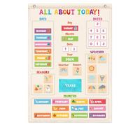 All About Today Calendar Chart,Circle Time Learning Center,Morning Board for Preschool, Educational Weather and Seasons Board, Days Months Learning Chart for Kids,Homeschool Preschool Activities