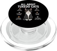 All About Tuxedo Cats Funny Cat Lover Pet Owners PopSockets PopGrip for MagSafe
