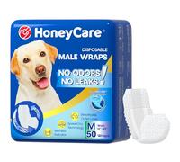 All-Absorb A25 Male Dog Wrap, 50 Count, Medium, White
