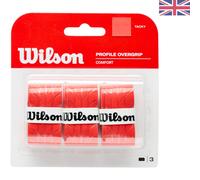 All-Age Red Overgrip - 3-Pack for Enhanced Grip on Sports Rackets