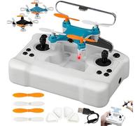 All-Ages Mini Drone with Easy Stunt Flights & 360° Tricks, Drop-Resistant, Perfect Beginner-Friendly Flyer (Black+Blue)