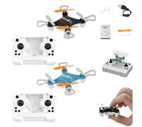 All-Ages Mini Drone with Easy Stunt Flights & 360° Tricks - Perfect Beginner-Friendly Flyer (Set of 2)