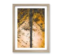 All Alone In The Desert Painting Modern Framed Print | A4 Oak Framed Wall Art | Ready to Hang | Modern Landscape Picture | Living Room Bedroom Lounge Office