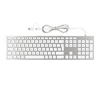 All-Aluminium Wired Keyboard for Mac with USB-A/USB-C 2-in-1 Plug-and-Play Cable, Full-Size Numeric Keypad and Metal Unibody Design, Compatible with Apple iMac, Mac mini and MacBook