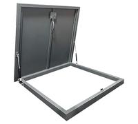 All Aluminum Alloy Sky Lights for Roofs for Home Replacement Windows for Houses Patio Rainproof Skylight Roof Access Manhole for Roofs, Attics, Patios, Basements(Gray,WxH 77x77cm/30.3x30.3in)