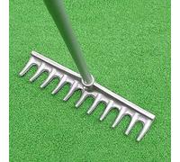 All-Aluminum Golf Sand Bunker Rake, Lightweight Durable Rake for Beach & Golf Course, Sand Trap Tool for Lawn & Garden