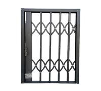 All Aluminum Waterproof and Rust Proof Window Anti-Theft guardrail can be Customized with Folding and Sliding Styles for Household and Commercial use, Child Protection(Schwarz,80x100cm)