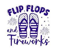 All American 4th of July Typography with a Patriotic us Flag Vinyl Art Sticker 54.6x56.4cm Multi Color Selection DarkBlue