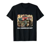 All American Boy Monster Truck 4th of July T-Shirt