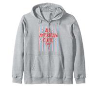 All American Cutie 250th 4th July Independence Day Zip Hoodie