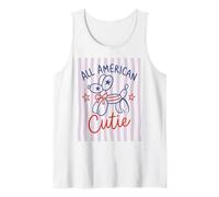 All American Cutie Balloon Dog 4th July Independence Day Tank Top