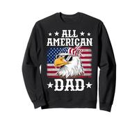 All American Dad Bald Eagle USA Flag Patriotic 4th of July Sweatshirt