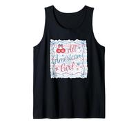 All American Girl Cherry Bow Celebration Tank Top