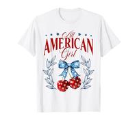 All American Girl Cherry Coquette Bow 4th July Women Kids T-Shirt