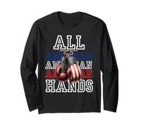 All American Hands USA Flag Boxing Gloves Tee Long Sleeve T-Shirt