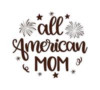 All American mom 4th July America Vinyl Wall Decals 42x47.5cm It Won't Fall Off Coffee