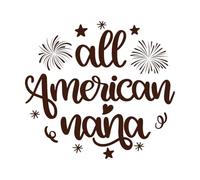 All American Nana 1 4th July America Vinyl Art Sticker 67.2x73.1cm Do not Damage The Wall Surface Coffee