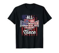 All American Niece USA Flag Vintage Funny T-Shirt