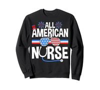 All American PACU Nurse 4th of July American Flag Nursing Sweatshirt