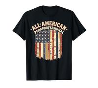 All American Paraprofessional, Red White Blue School Staff T-Shirt