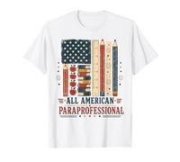 All American Paraprofessional, Red White Blue School Staff T-Shirt